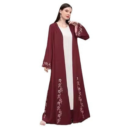 Cardigan-Robe Longue à Imprimé Élégant – Style Oriental Moderne