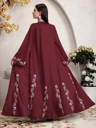 Cardigan-Robe Longue à Imprimé Élégant – Style Oriental Moderne