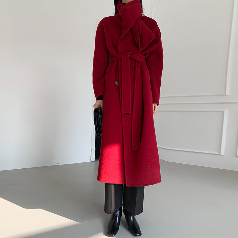 Manteau Long en Cachemire Réversible – Élégance Artisanale