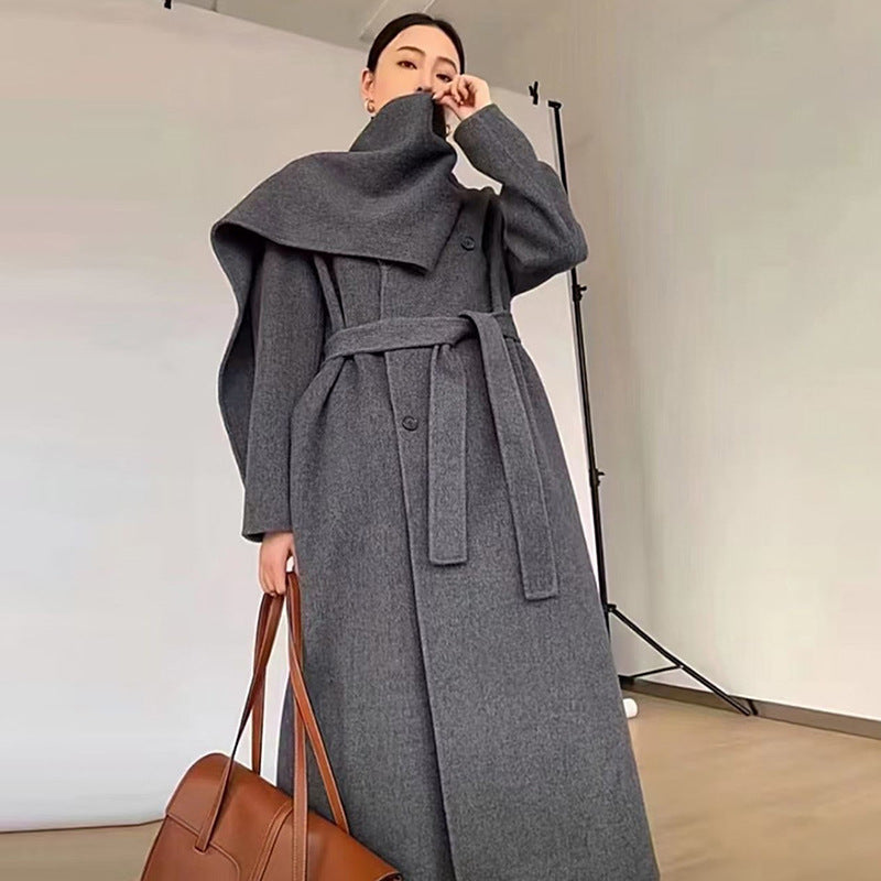 Manteau Long en Cachemire Réversible – Élégance Artisanale