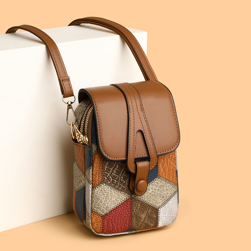 Pochette Verticale en Cuir Doux – Style Décontracté et Élégant