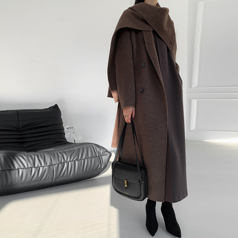 Manteau Long en Cachemire Réversible – Élégance Artisanale