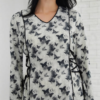 Robe Longue Satinée à Manches Longues – Élégance et Confort