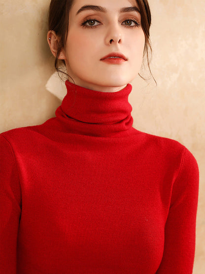 Pull Col Montant Courte Tendance en Cachemire