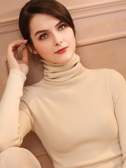 Pull Col Montant Courte Tendance en Cachemire