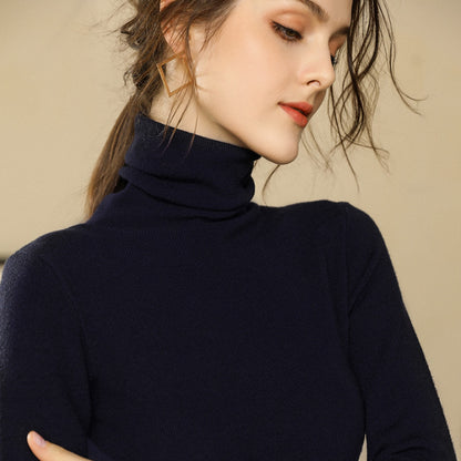 Pull Col Montant Courte Tendance en Cachemire