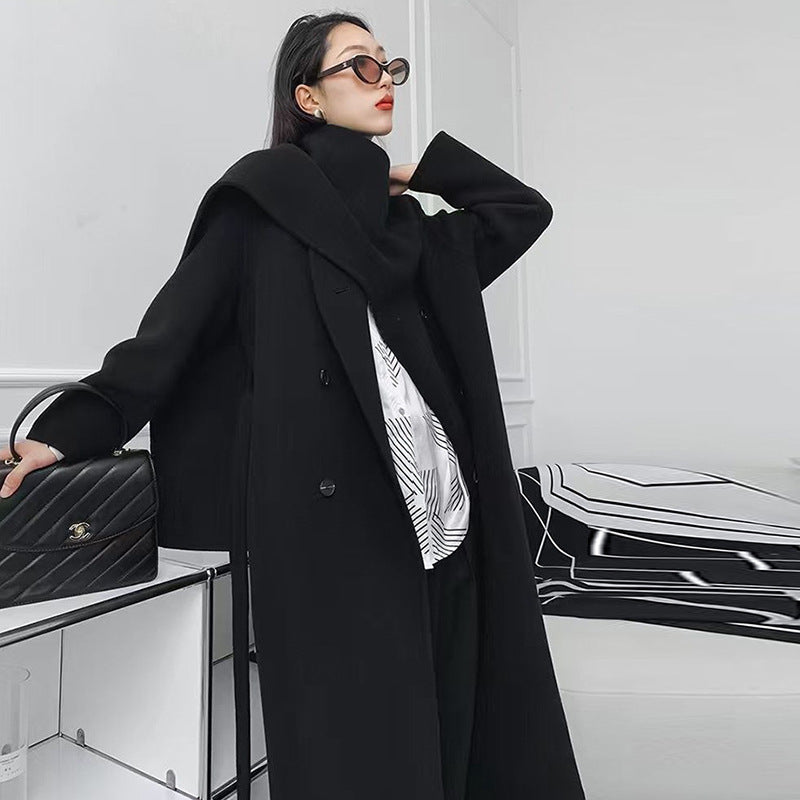 Manteau Long en Cachemire Réversible – Élégance Artisanale