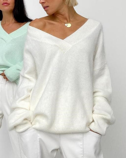 Pull en Cachemire Doux – Élégance Décontractée