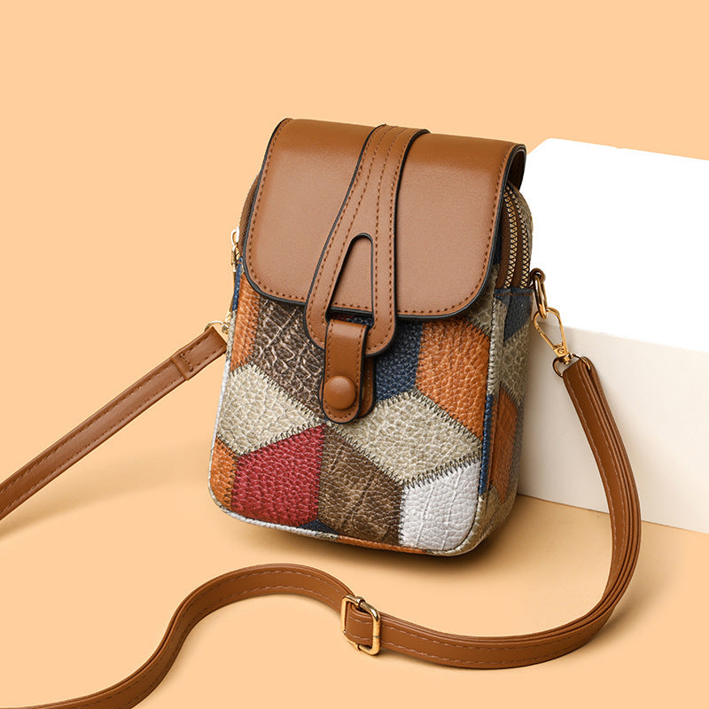 Pochette Verticale en Cuir Doux – Style Décontracté et Élégant
