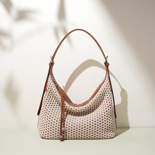 Sac à Bandoulière en Paille Tressée – Élégance Bohème