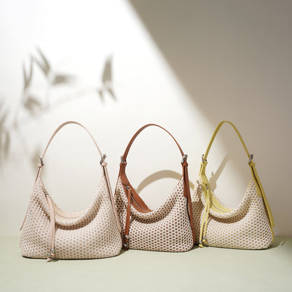 Sac à Bandoulière en Paille Tressée – Élégance Bohème
