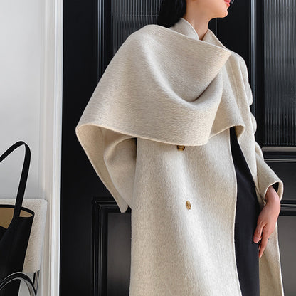 Manteau Long en Cachemire Réversible – Élégance Artisanale
