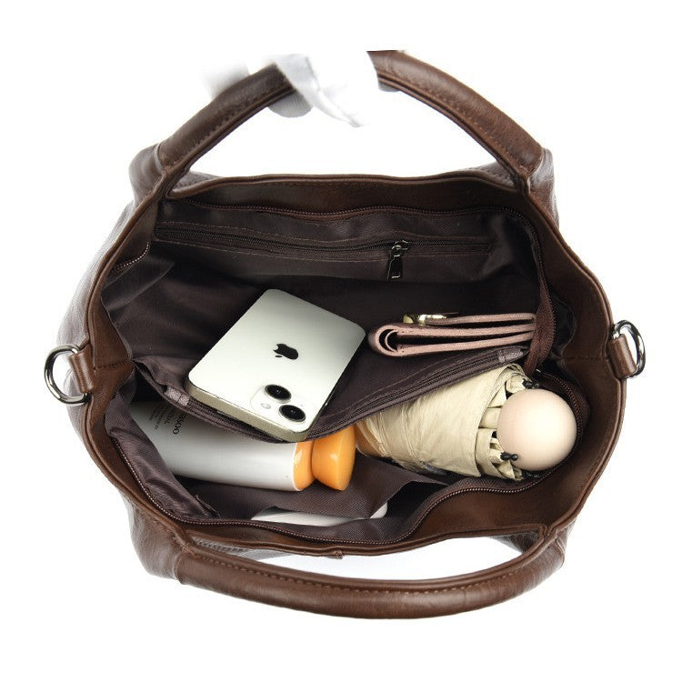 Sac Besace en Cuir Doux – Légèreté et Grande Capacité