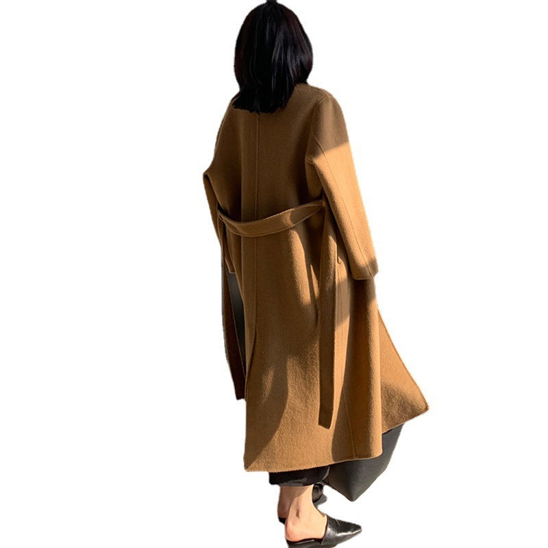 Manteau Long en Cachemire Réversible – Élégance Artisanale